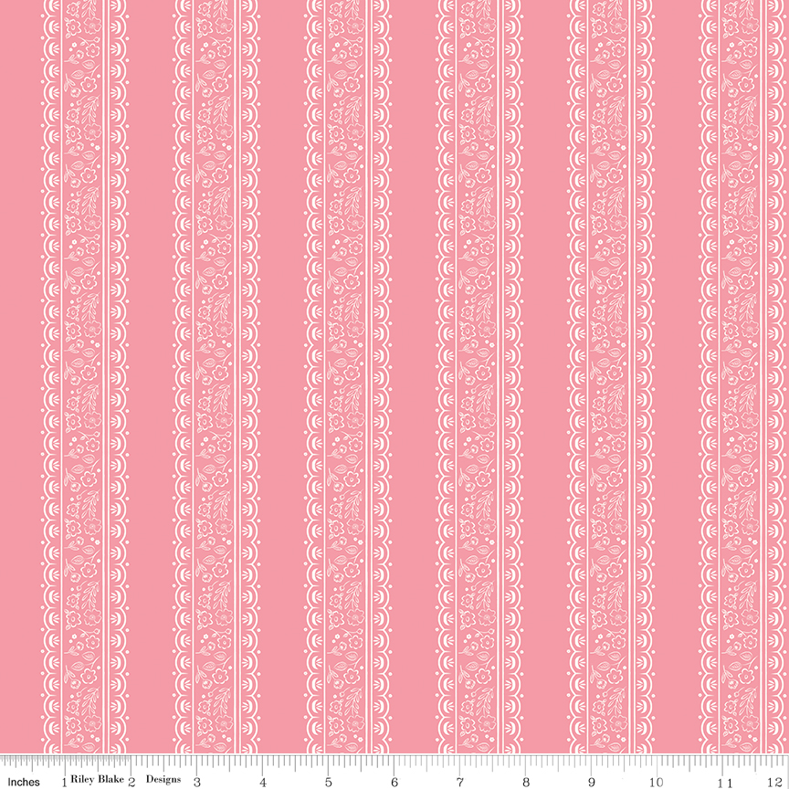 Sweet Pink - Floral Stripes - Pink