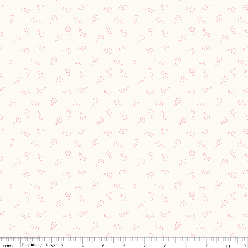 Sweet Pink - Dainty Floral - Cream