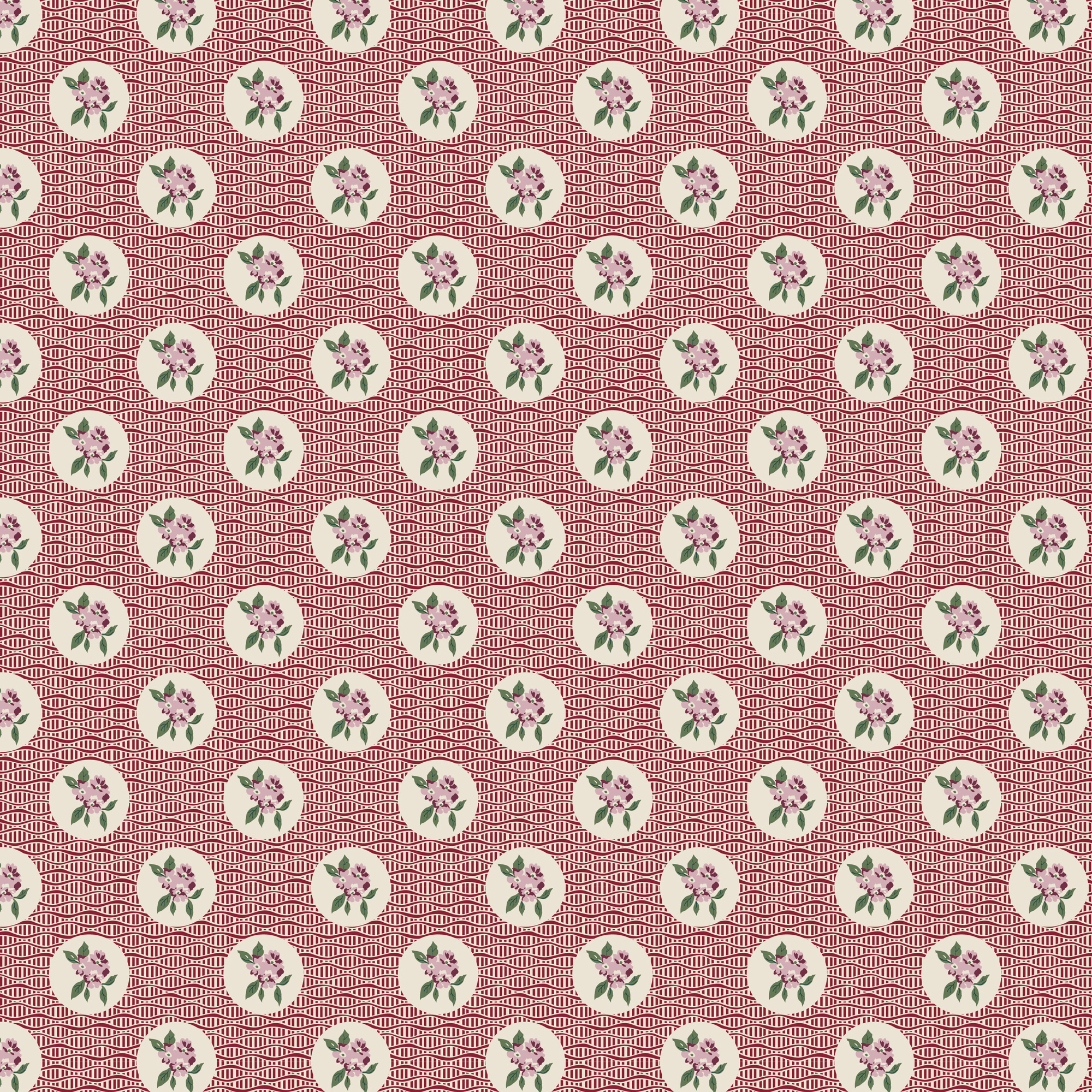 Heritage Garden - Cobblestone Flowers - Red