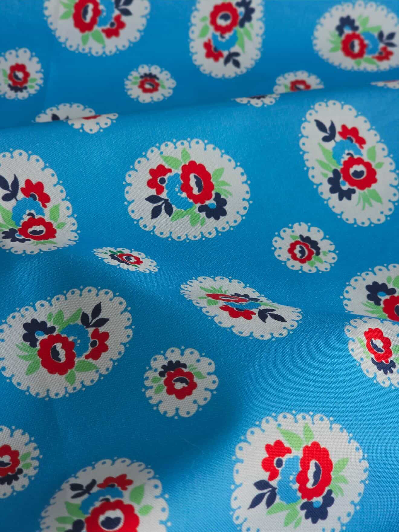 Momnson - May 2026 - Floral Doily - Blue