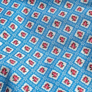 Momnson - April 2026 - Lattice Roses - Blue