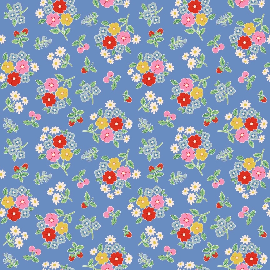 Bluebells & Buttercups - Main - Periwinkle