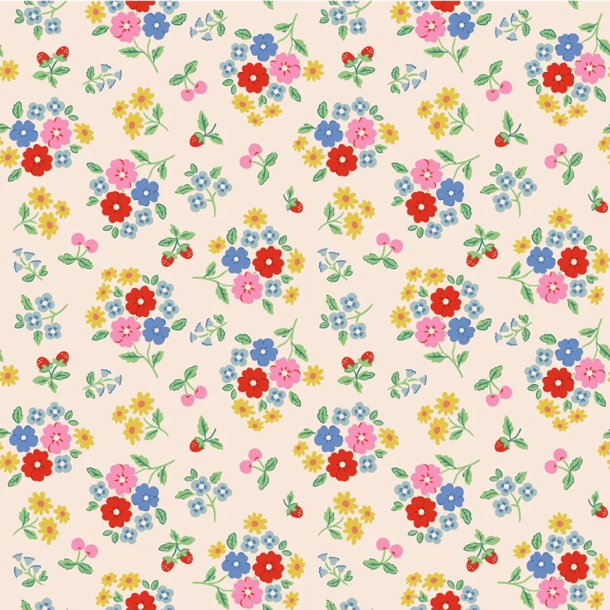 Bluebells & Buttercups - Main - White