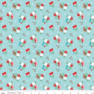Whimsical Woodland - Floral - Aqua