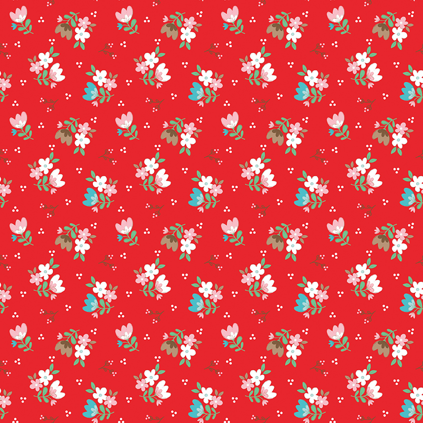 Whimsical Woodland - Floral - Red