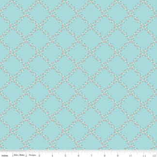 Whimsical Woodland - Lattice - Aqua