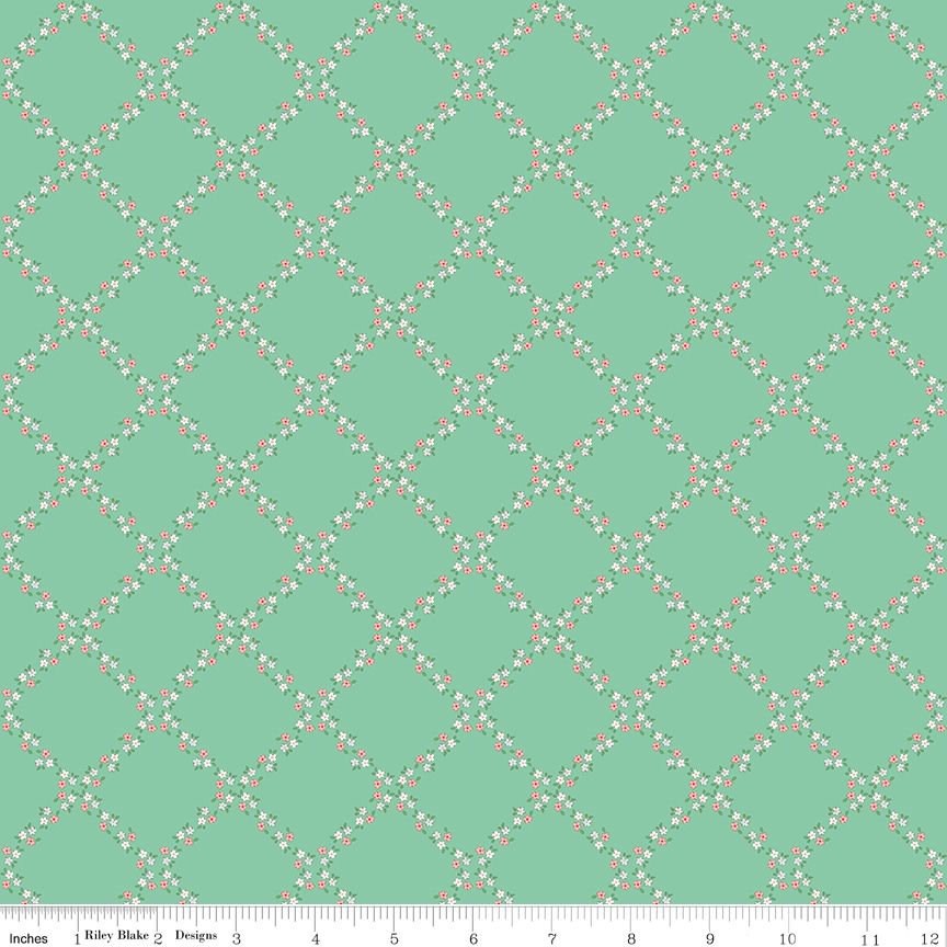 Whimsical Woodland - Lattice - Green
