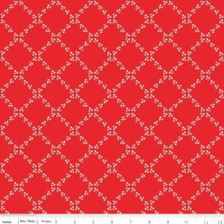 Whimsical Woodland - Lattice - Red