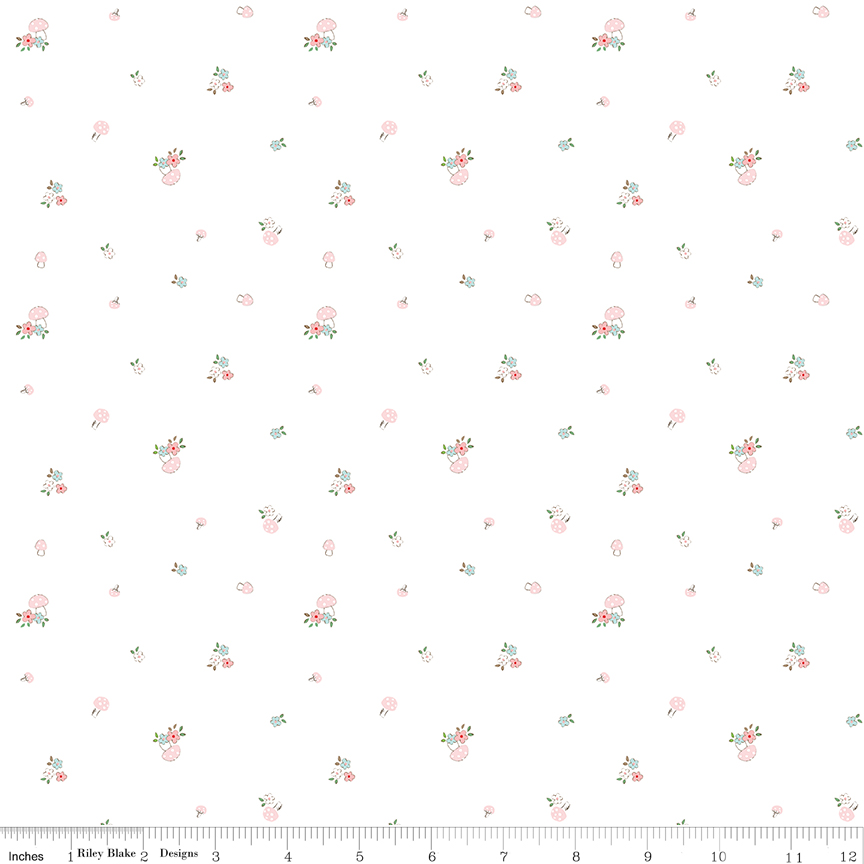 Whimsical Woodland - Mushrooms - White