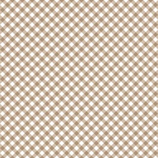 Whimsical Woodland - Diagonal Gingham - Natural