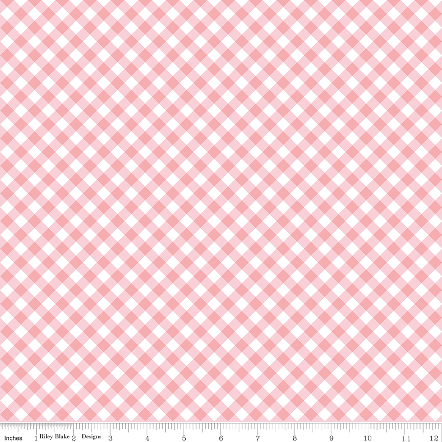 Whimsical Woodland - Diagonal Gingham - Pink