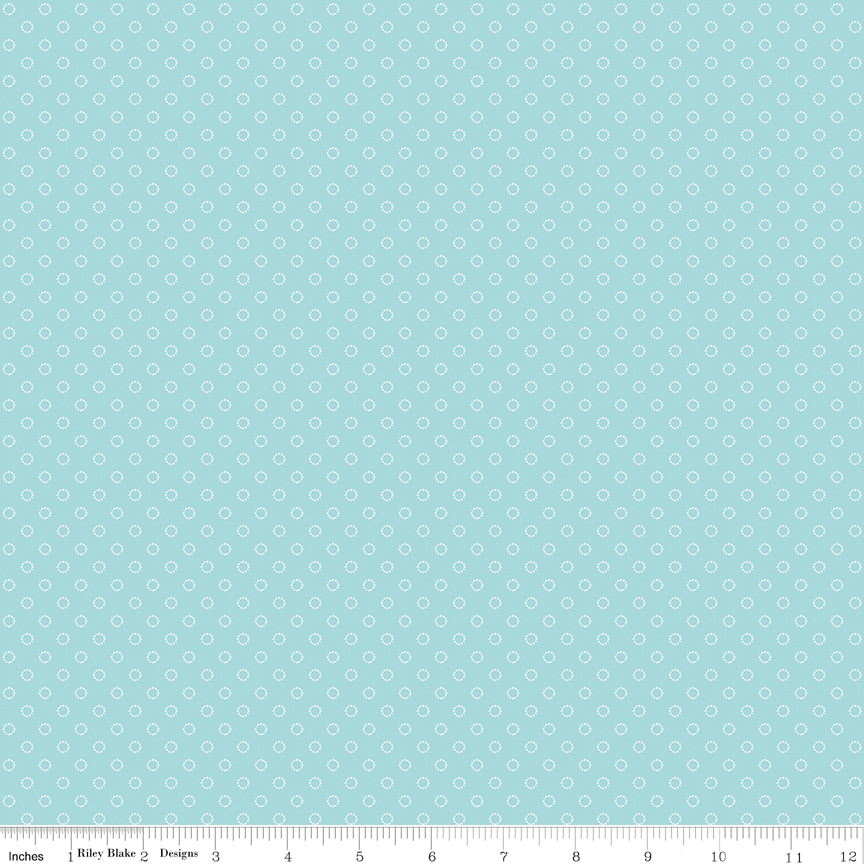 Whimsical Woodland - Circle Dots - Aqua