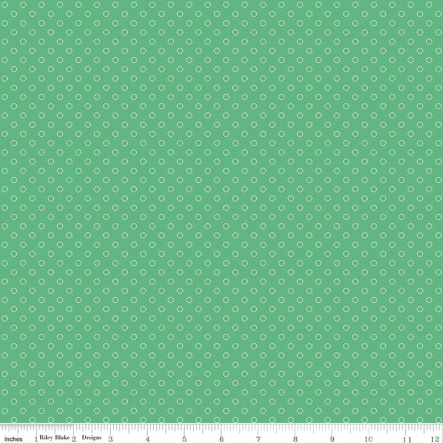 Whimsical Woodland - Circle Dots - Green