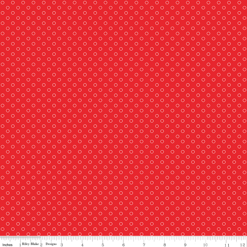 Whimsical Woodland - Circle Dots - Red