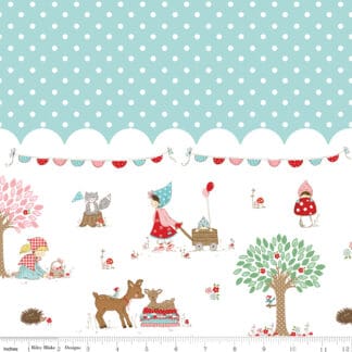 Whimsical Woodland - Border Print - Aqua