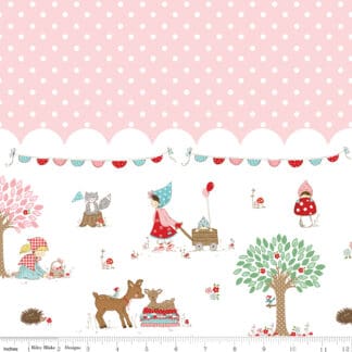 Whimsical Woodland - Border Print - Pink