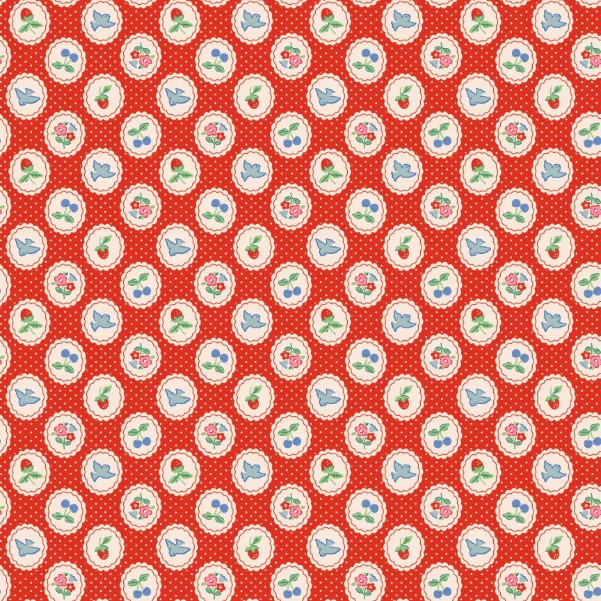 Bluebells & Buttercups - Chirp & Charm - Red