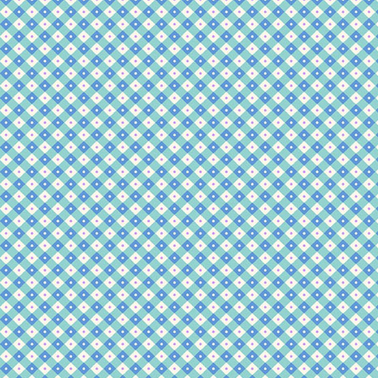 Beloved Blossoms - Checker Dot - Mint